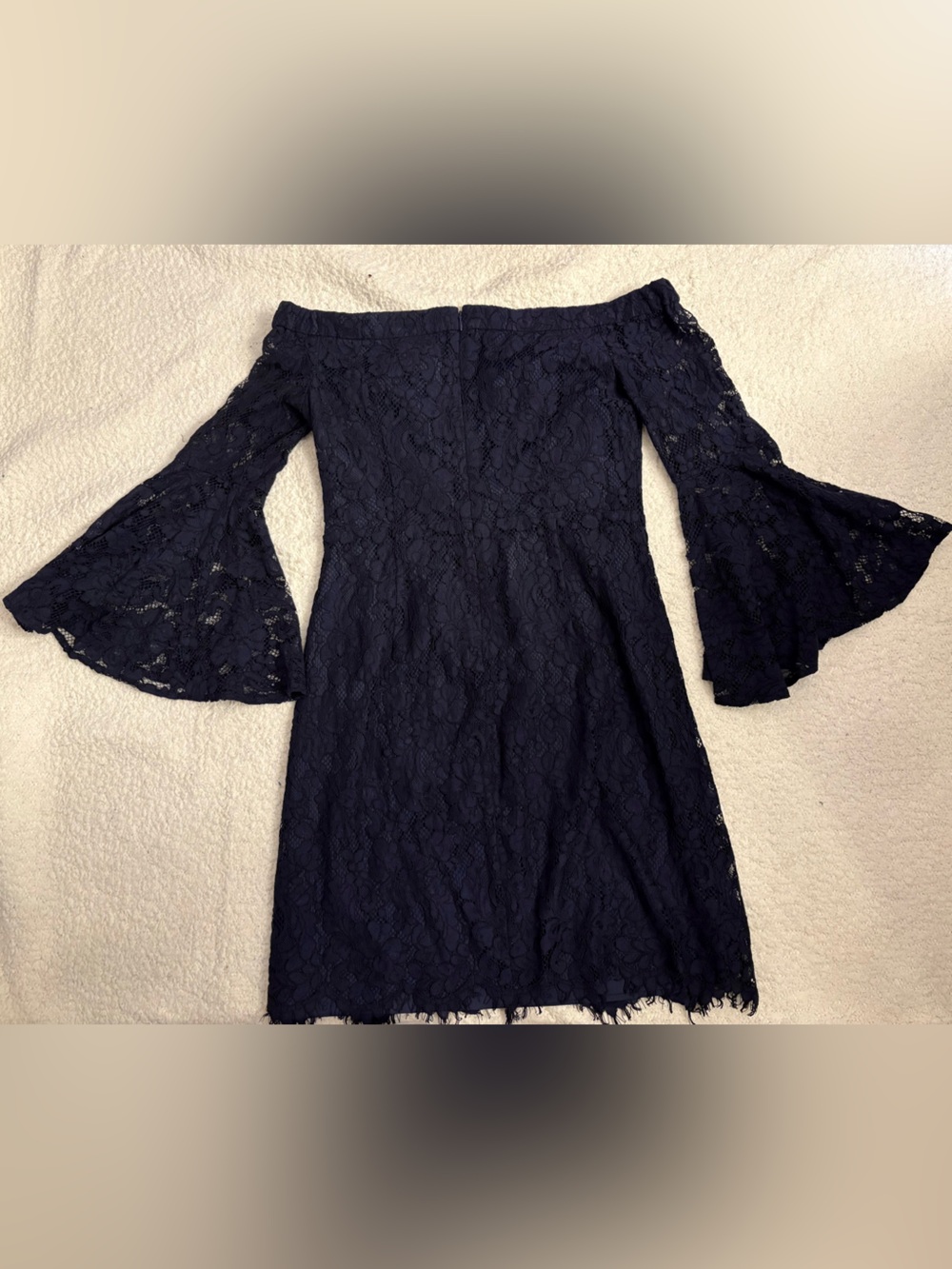 Trina Turk Navy  Lace Mini Dress no size tag see measurements - Picture 2 of 7